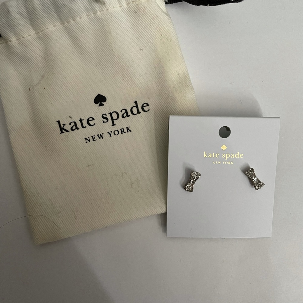 Kate spade silver bow earrings